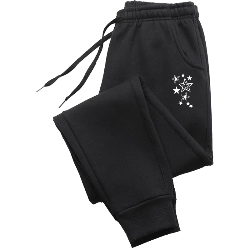 Star Print Wide-Leg Sweatpants