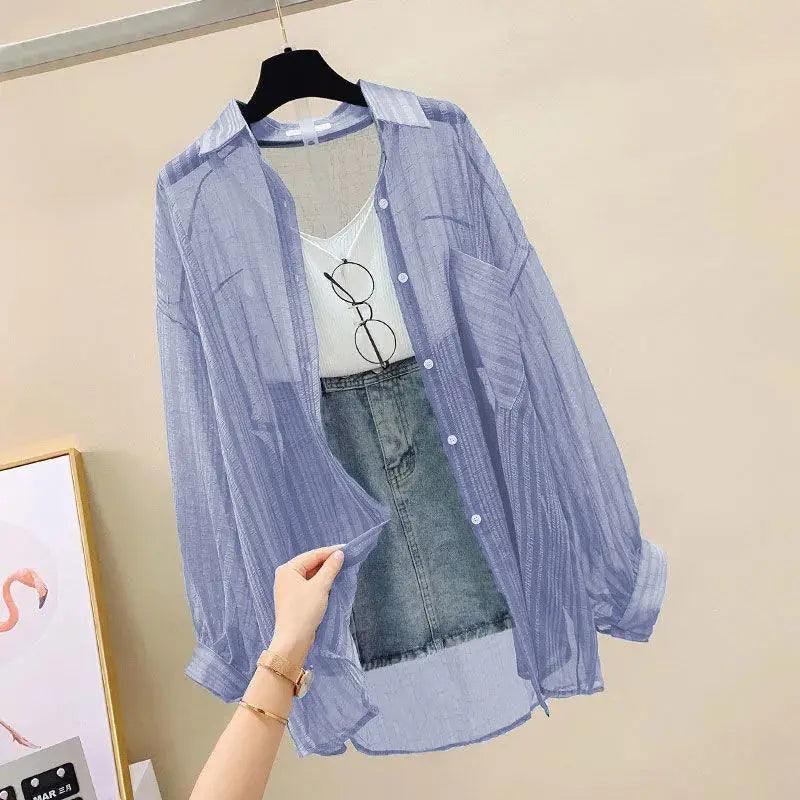 Sheer Chiffon Cardigan Cover-Up