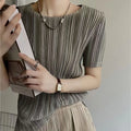 Miyake Pleated Hollow-Out Tee