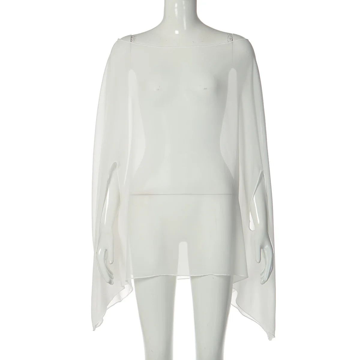 Sheer Chiffon Cover-Up Blouse