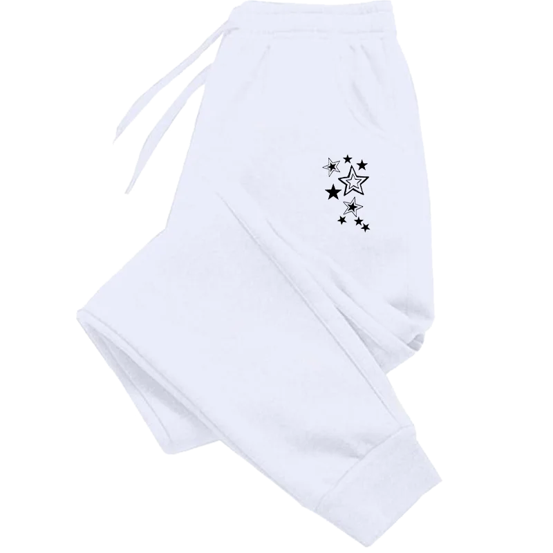Star Print Wide-Leg Sweatpants