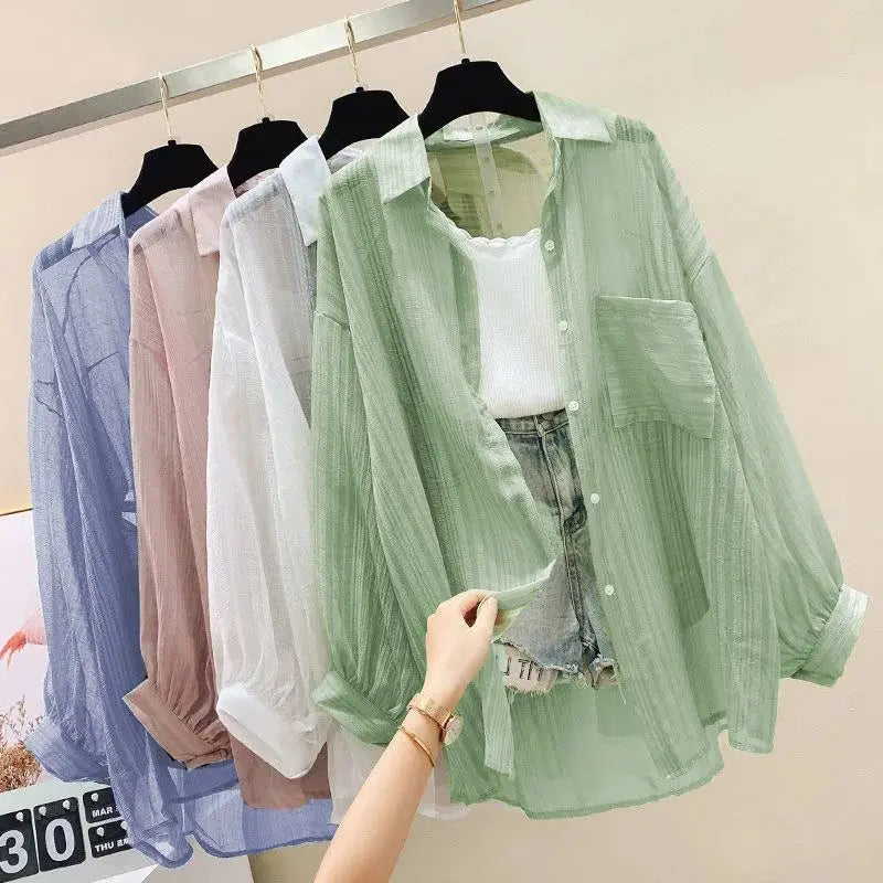 Sheer Chiffon Cardigan Cover-Up