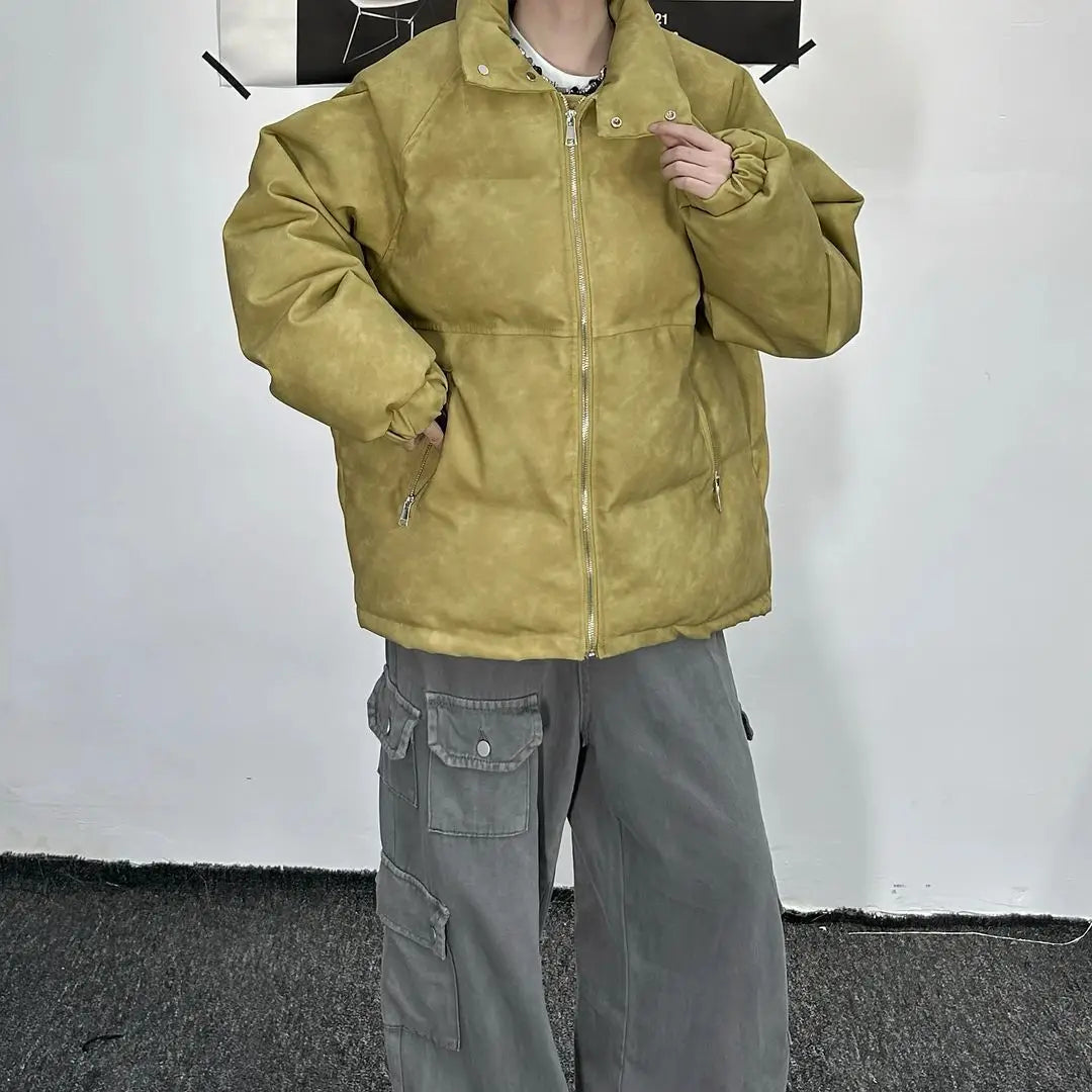 Oversized PU Leather Puffer Coat