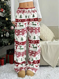 Fleece Wide-Leg Lounge Pants