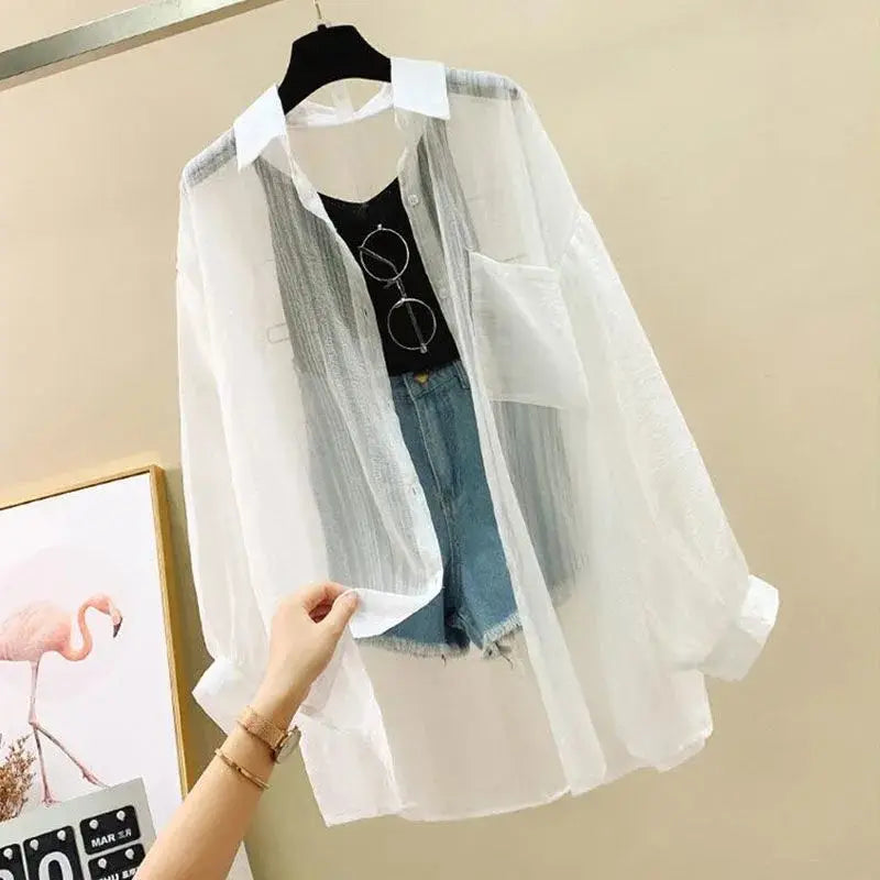 Sheer Chiffon Cardigan Cover-Up