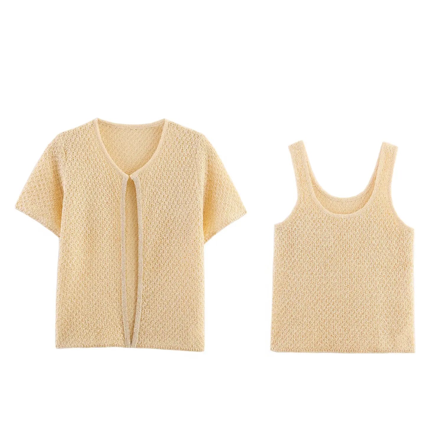 Pearl Detail Knit Vest Top