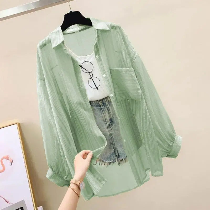 Sheer Chiffon Cardigan Cover-Up