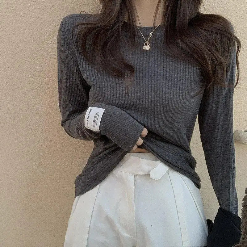 Beige Aesthetic Pullover Tee
