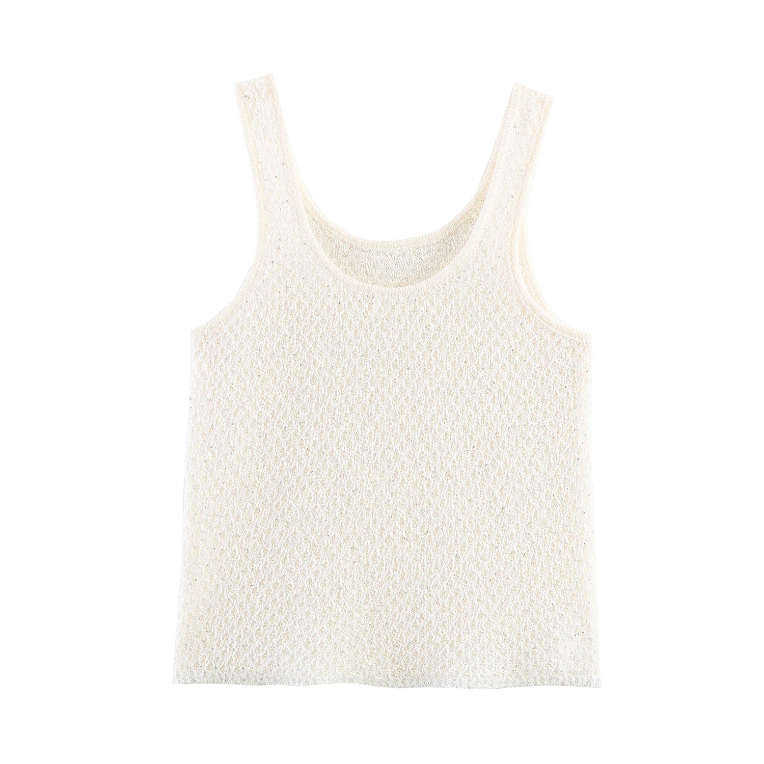 Pearl Detail Knit Vest Top