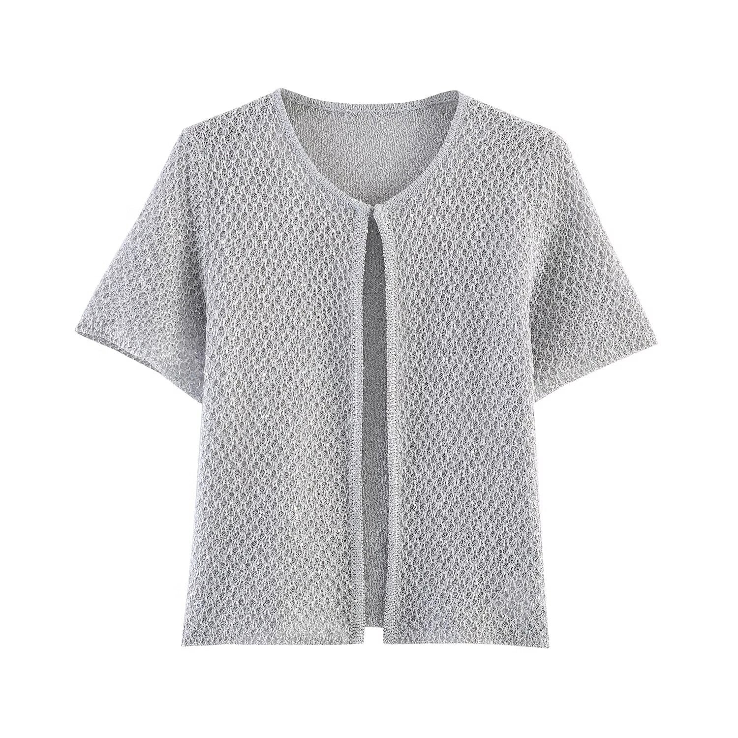 Pearl Detail Knit Vest Top