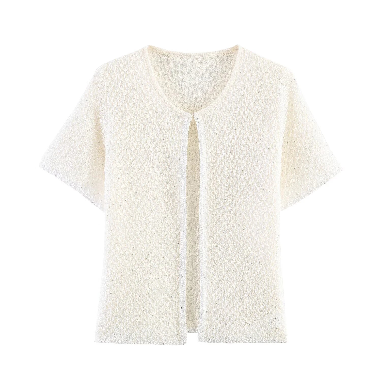 Pearl Detail Knit Vest Top