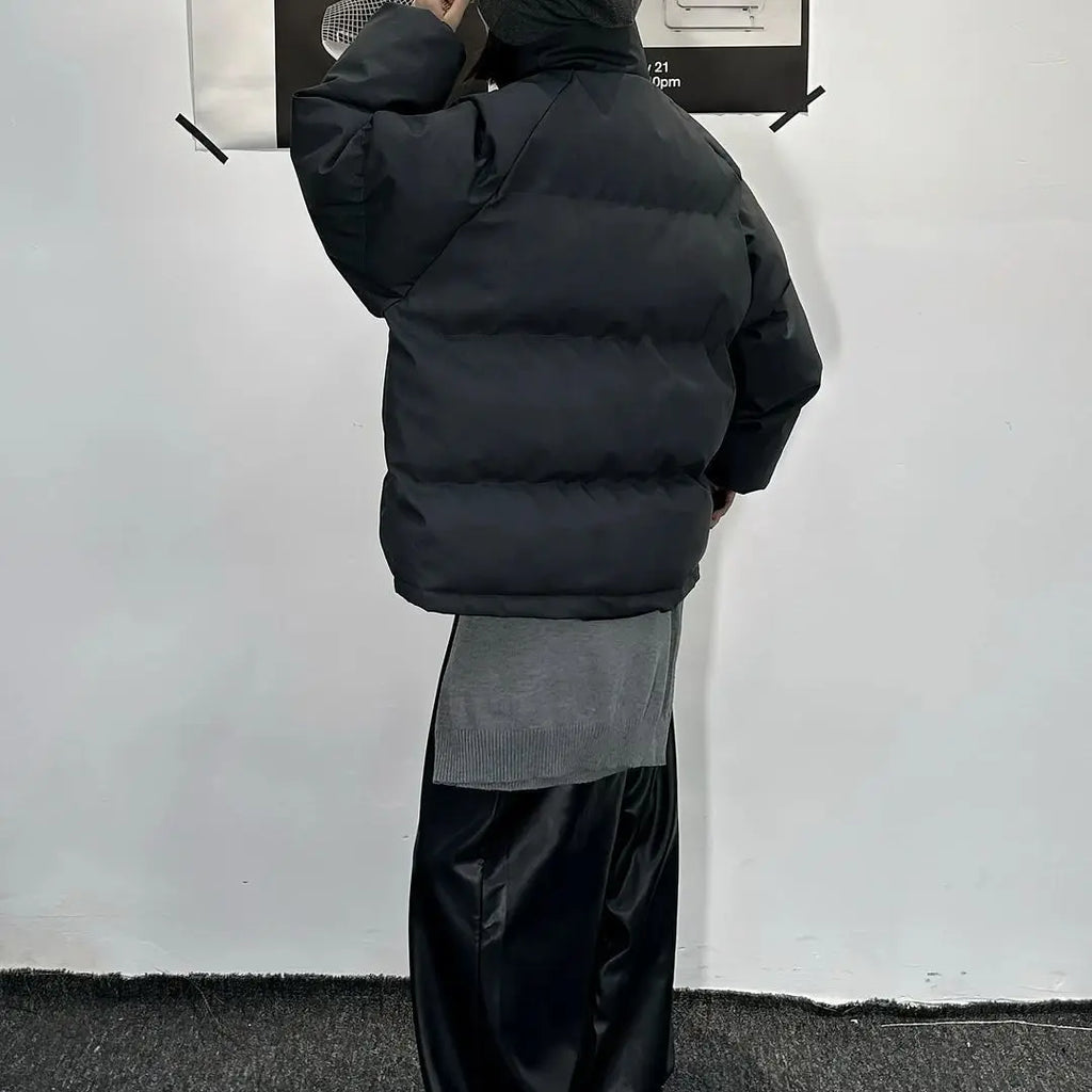 Oversized PU Leather Puffer Coat