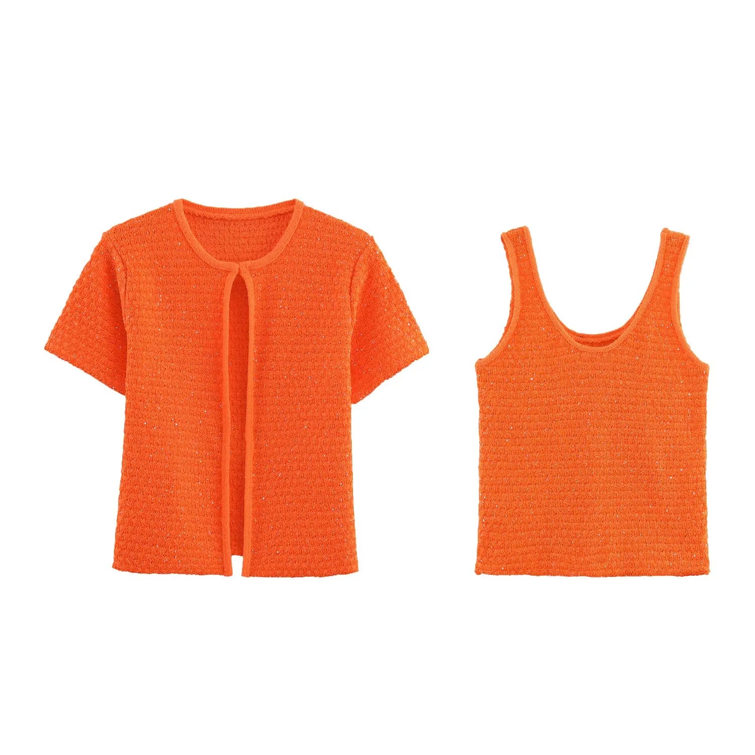 Pearl Detail Knit Vest Top