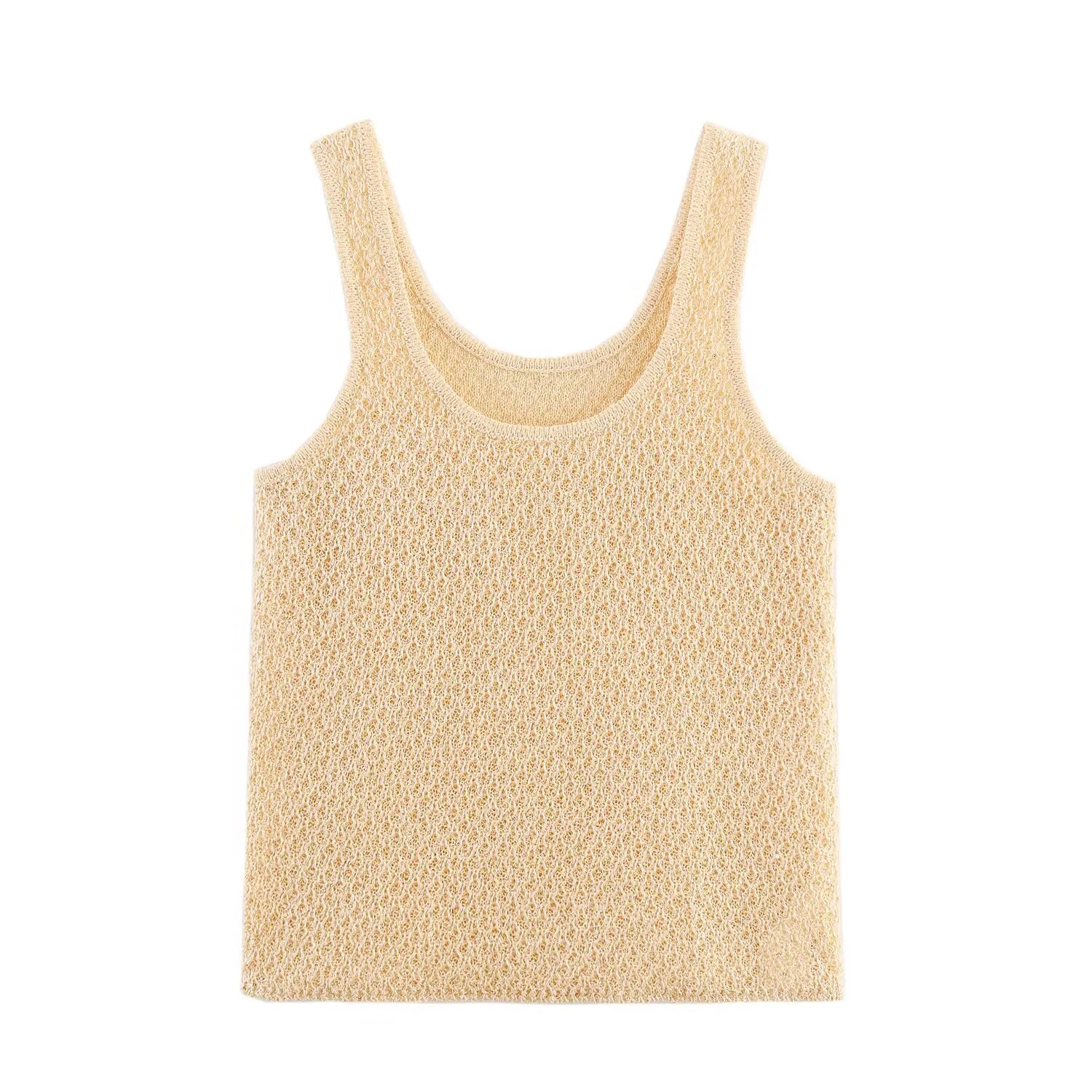 Pearl Detail Knit Vest Top
